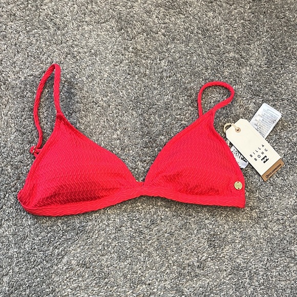 Billabong | NWT Chasing Tides Ceci Triangle Bikini Top in Fuego - Picture 12 of 12